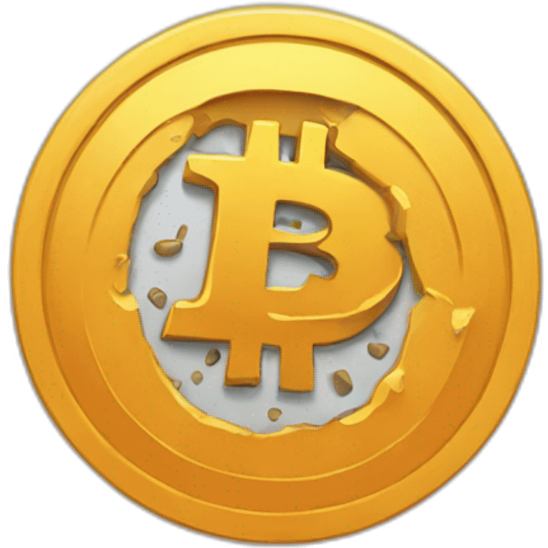 Bitcoin flat emoji