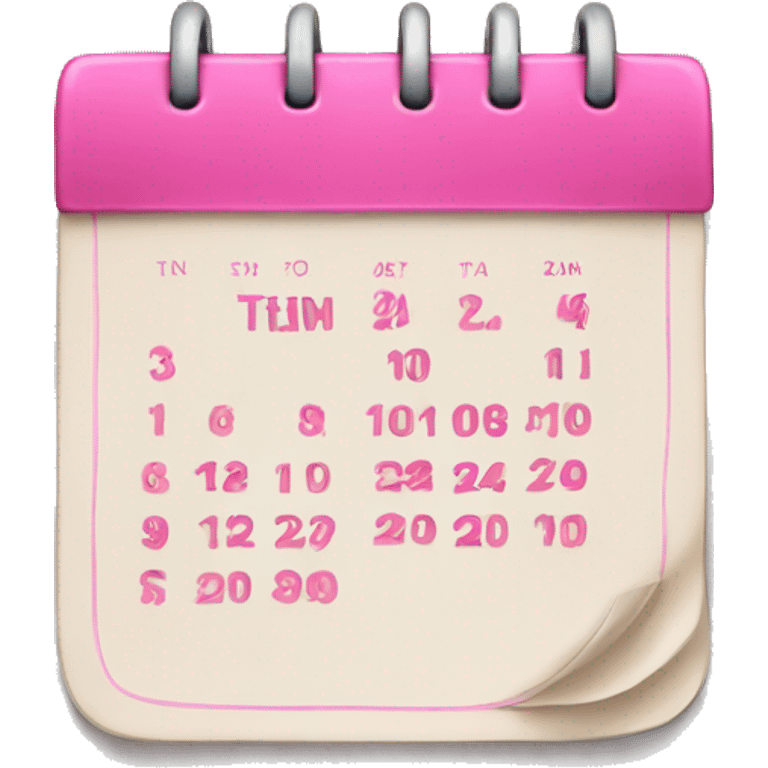 Pink calendar  emoji