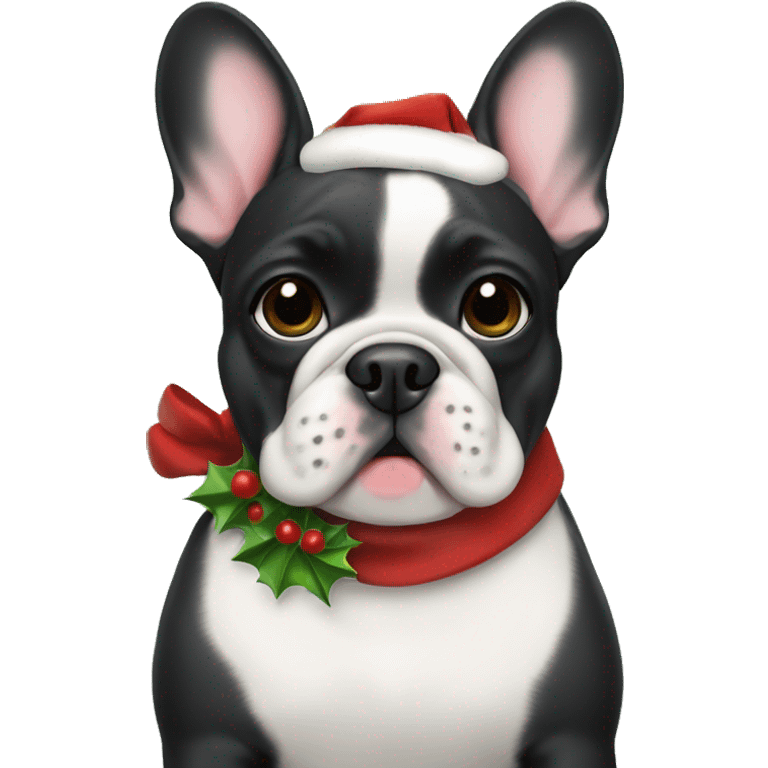 Christmas frenchie  emoji