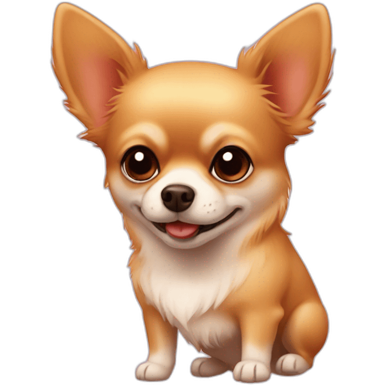 chihuahua and Pomeranian in love emoji