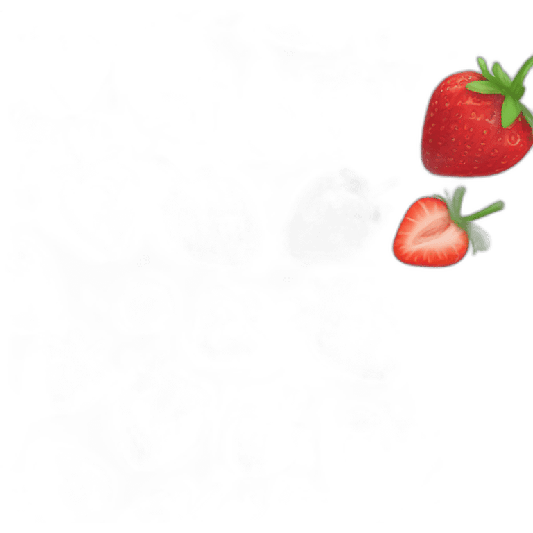 une fraise et une framboise et une myrtille  emoji