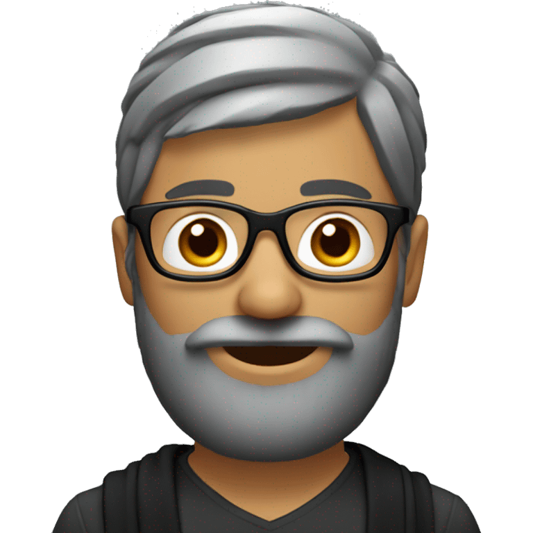 groom with black scarf on head black glasses and ginger and grey long straight beard  emoji