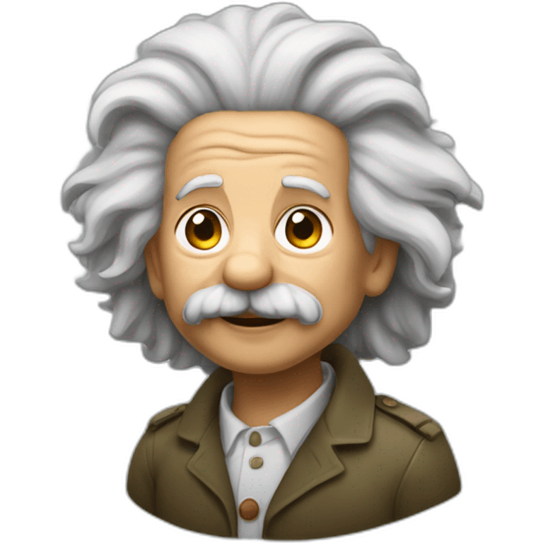 einstein che abbraccia un africano emoji