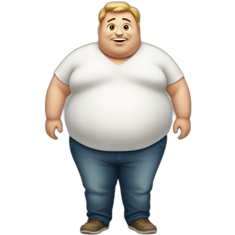 obese man with big belly emoji