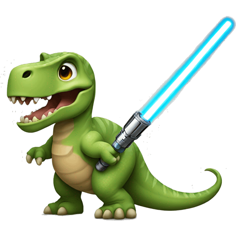 dinosaur with lightsaber  emoji