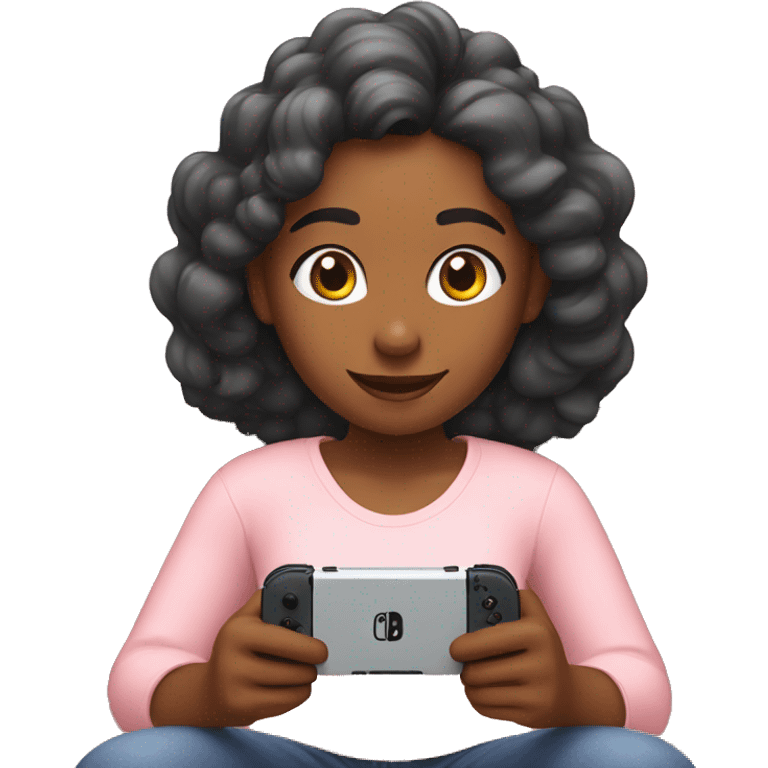 Self care girl playing nintendo switch emoji