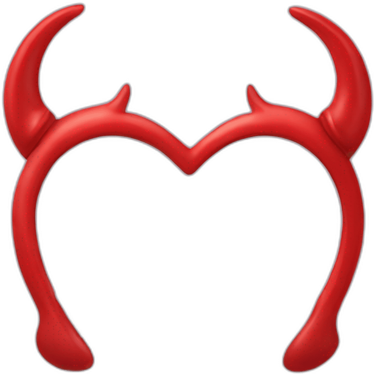 Red heart frame with horns emoji