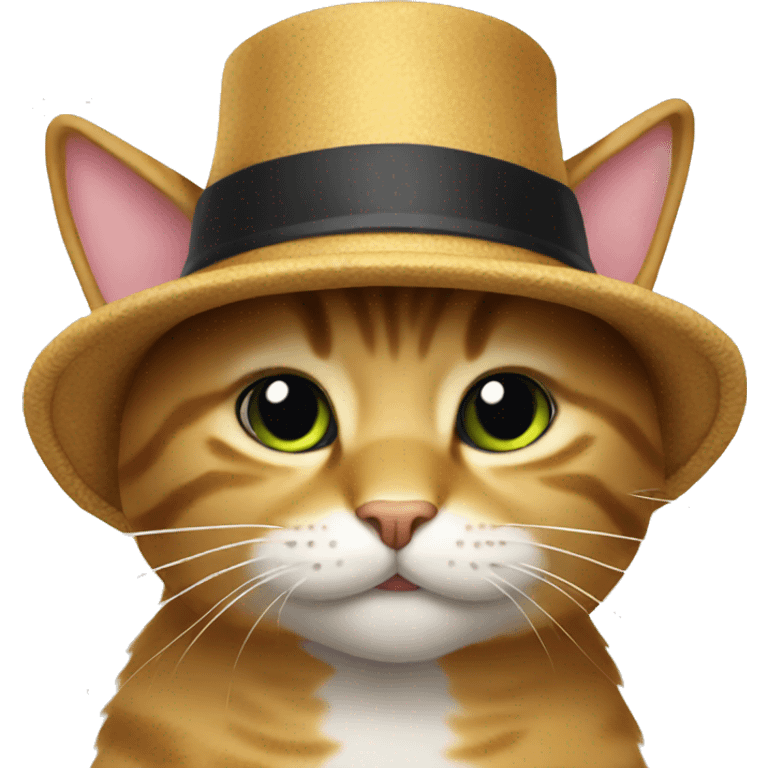 Cat with the hat emoji