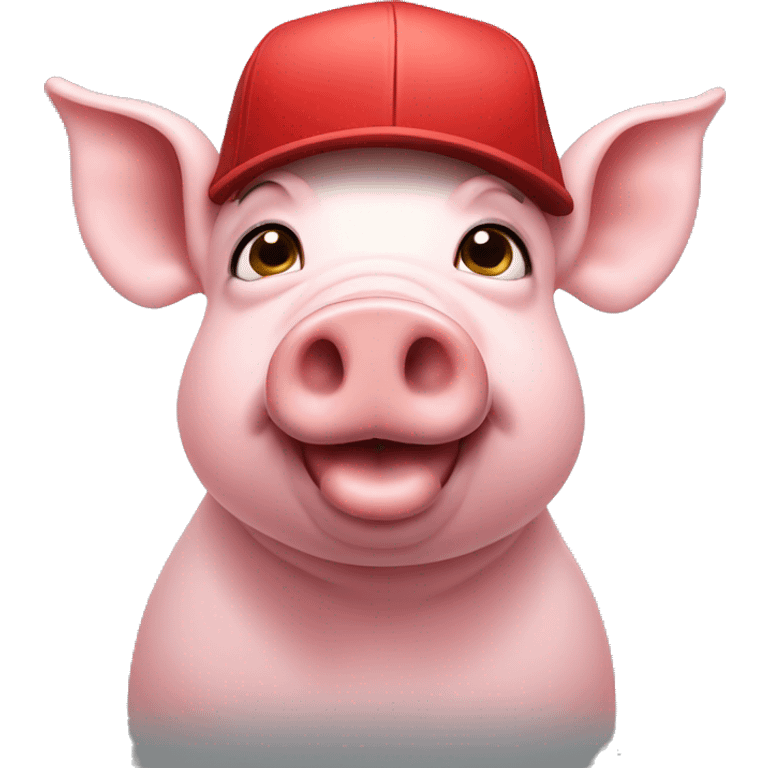 Pig with a cap emoji