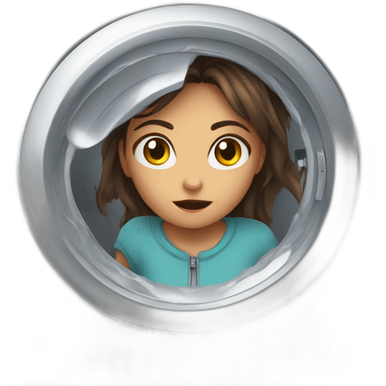 girl stuck in washingmachine emoji