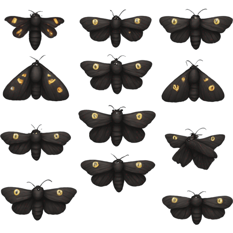 Black moth emoji