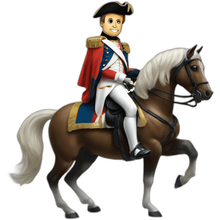 Emmanuel Macron on Napoleon horse emoji