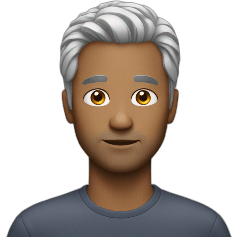 Less hair male 40 years old emoji