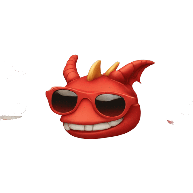 red dragon smiling with sunglasses emoji