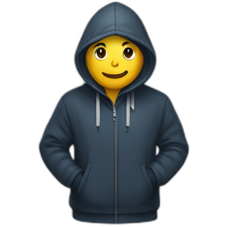 Une personne avec un cagoule emoji