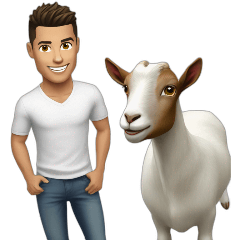 Cristiano Ronaldo and à goat emoji