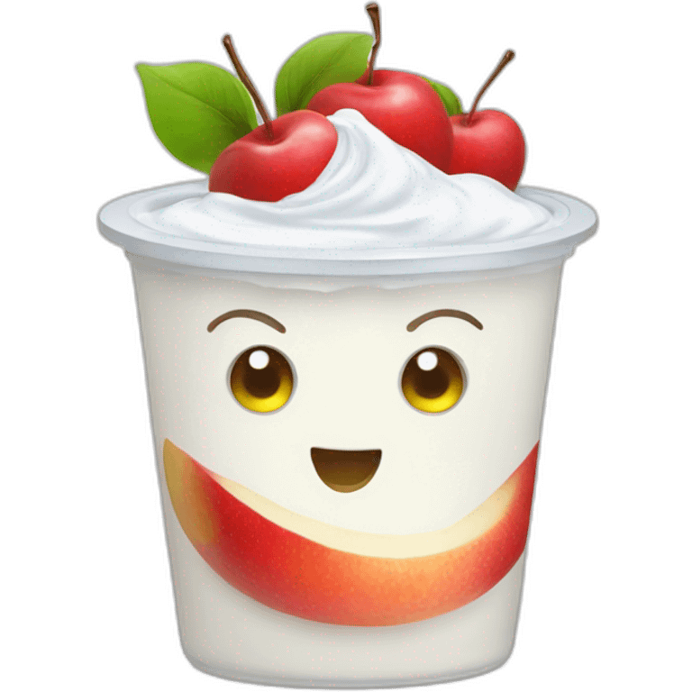 yogurt with apples in it emoji