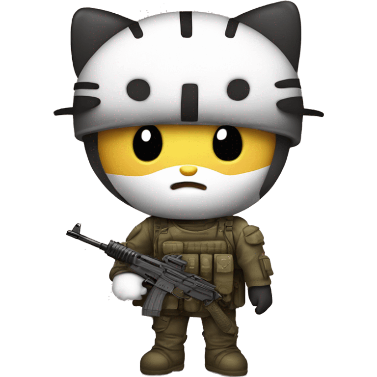 Hello kitty going to war against dear Daniel  emoji