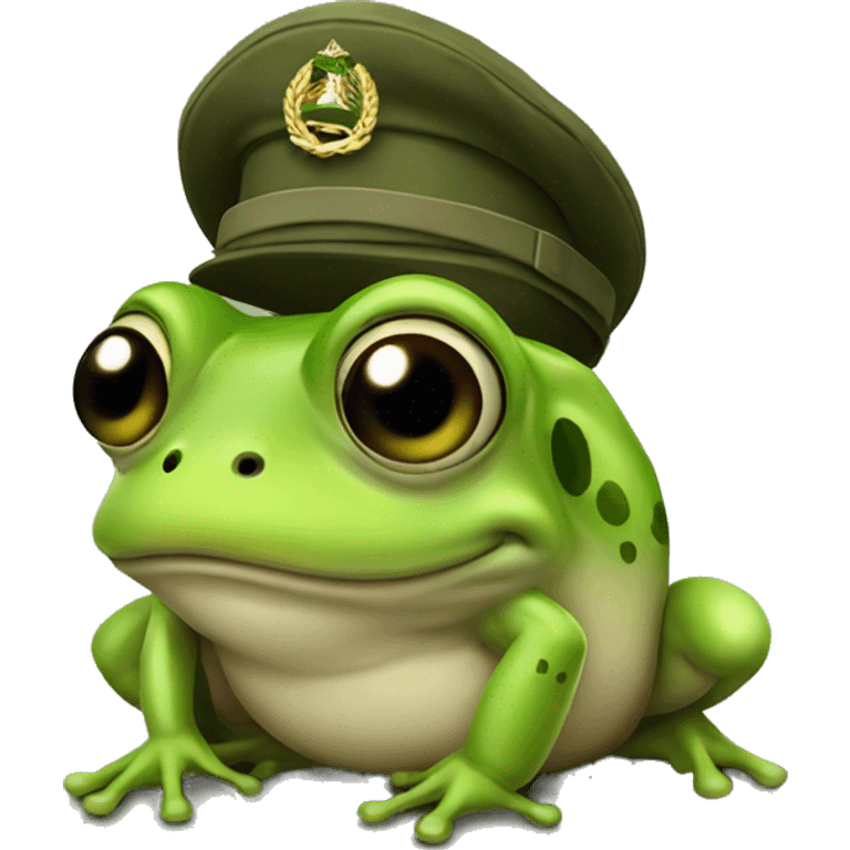 Frog in army emoji