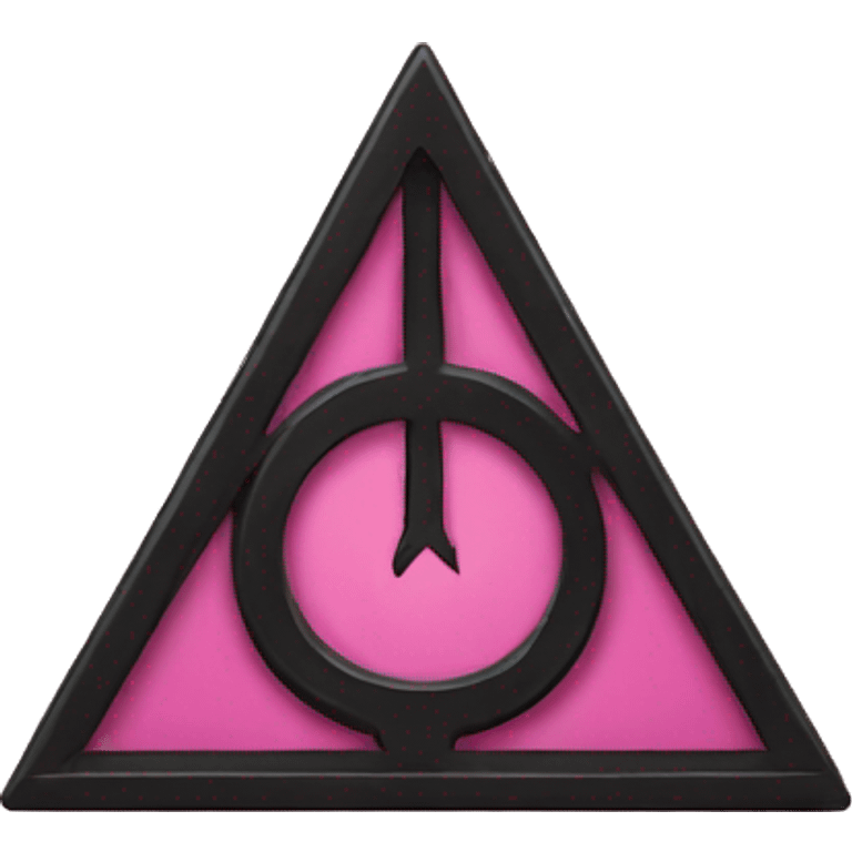 Pink Deathly hallows emoji