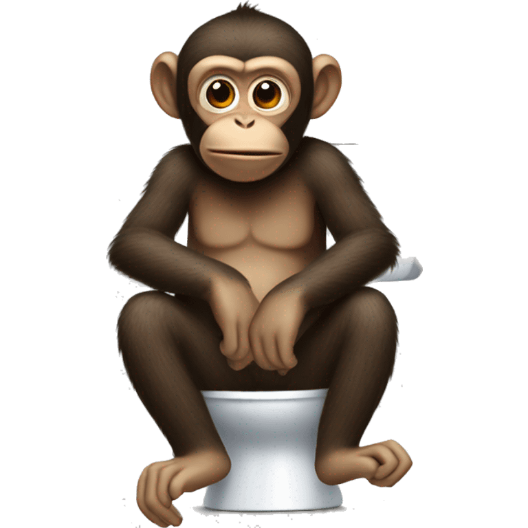 monky sitting on the toilet emoji