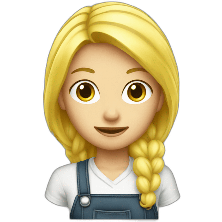 Blonde gardner girl emoji