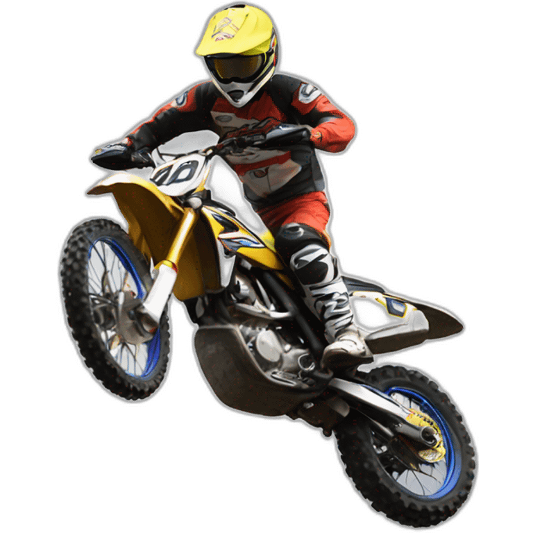 Moto cross weeling emoji