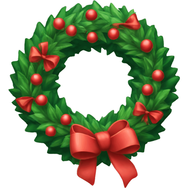 Christmas wreath with bow emoji