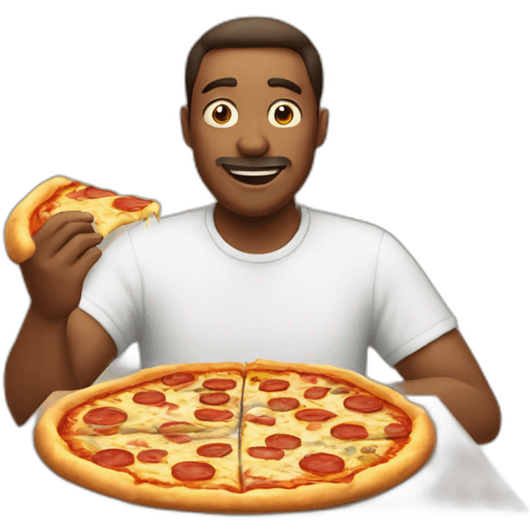 Pizza eating man  emoji