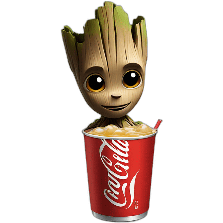 Groot drink Coke emoji