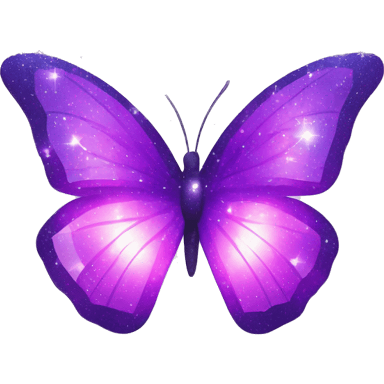 Purple-Shiny-Gem-Crystal-Glitter-Galaxy-Gradient-Sparkle-Stars-Glossy-Butterfly emoji