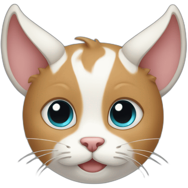 cute cat with goat horns emoji