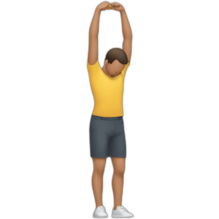 A person extending one arm straight out to the side while bowing their head into the opposite arm, with the other arm bent at the elbow emoji