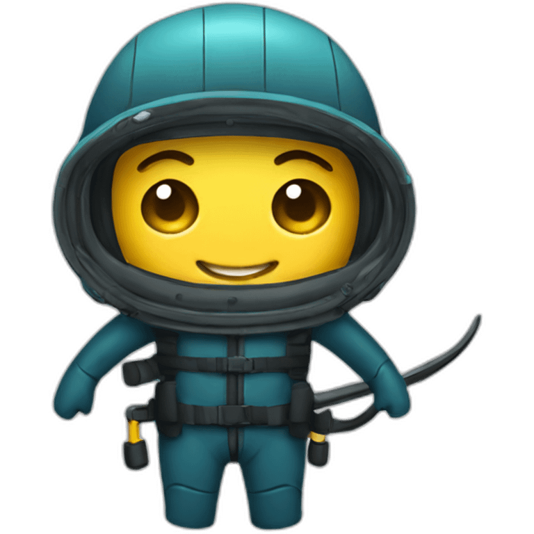 spearfisher in dive suit emoji