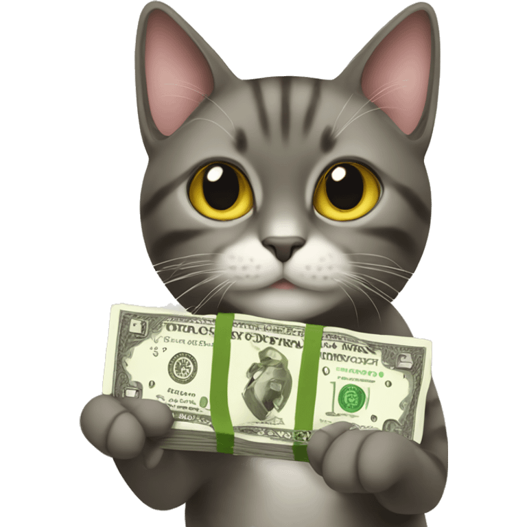 Cat holding money  emoji