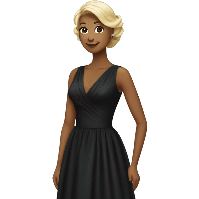 Black formal dress emoji