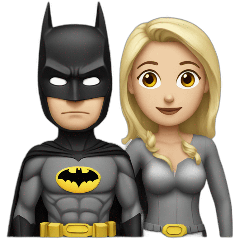 Batman avec un femme emoji