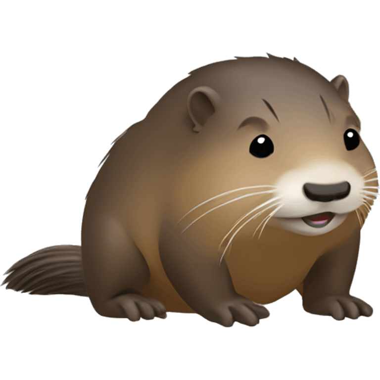 Nutria tejiendo emoji