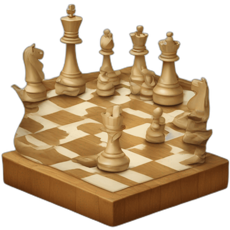 Photorealistic chessboard logo emoji