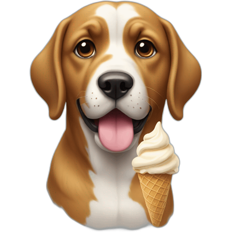 Ice-cream crossed with a dog emoji