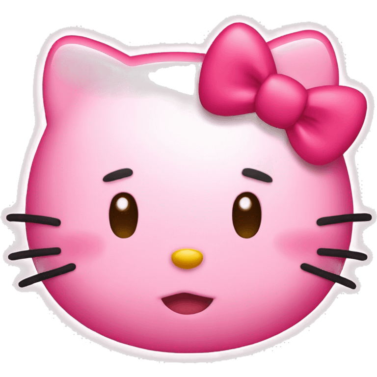 hello kitty blushing emoji