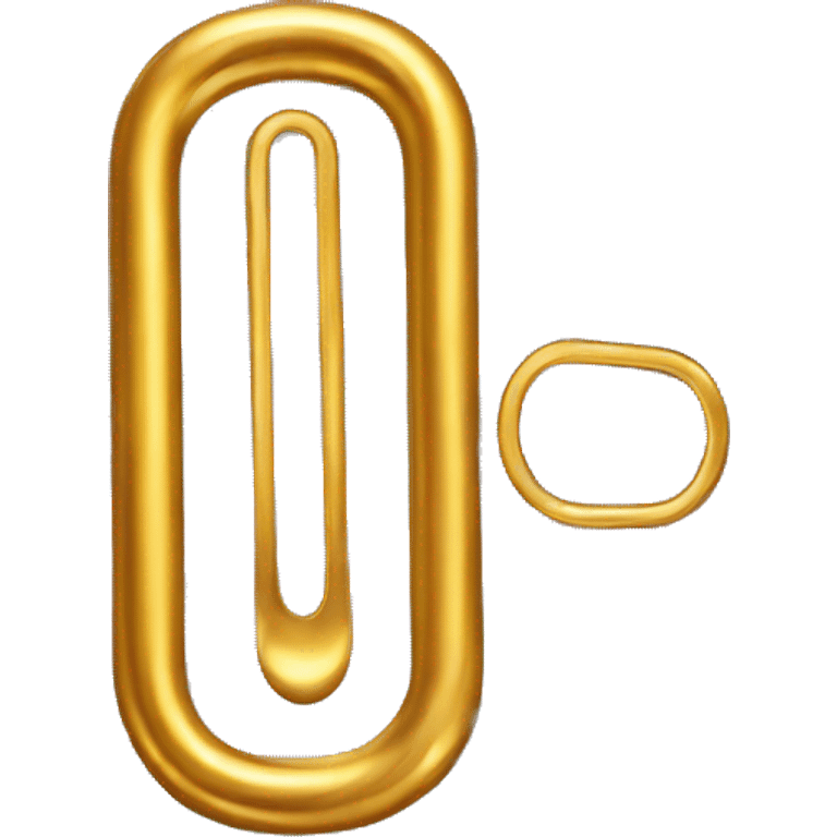 Gold paper clip  emoji