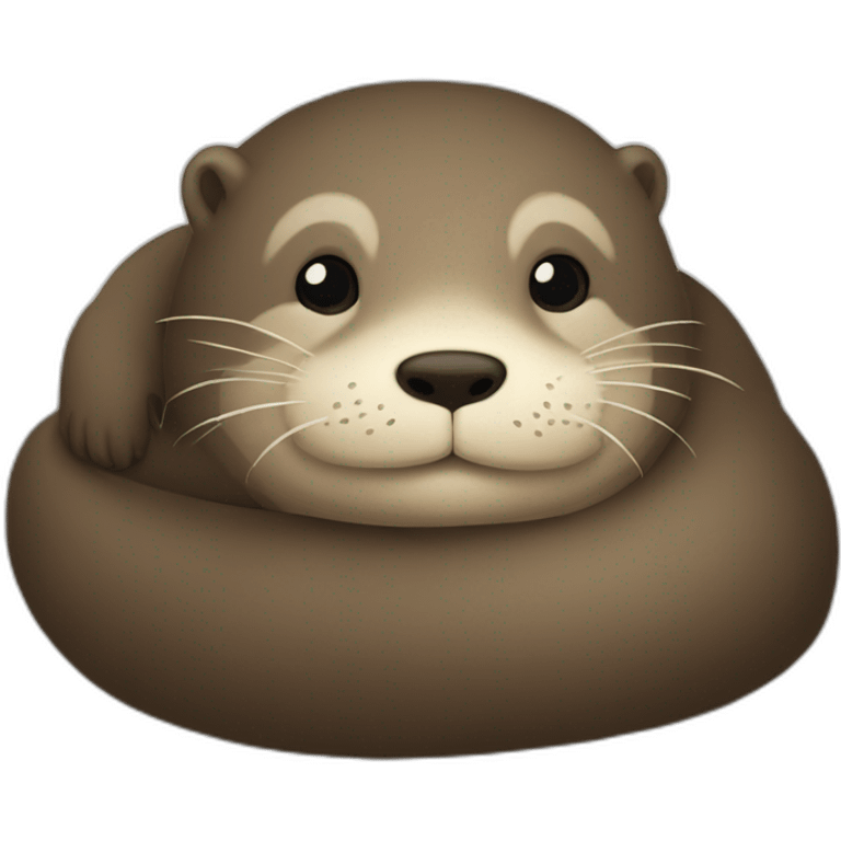 Une loutre dans un lit emoji