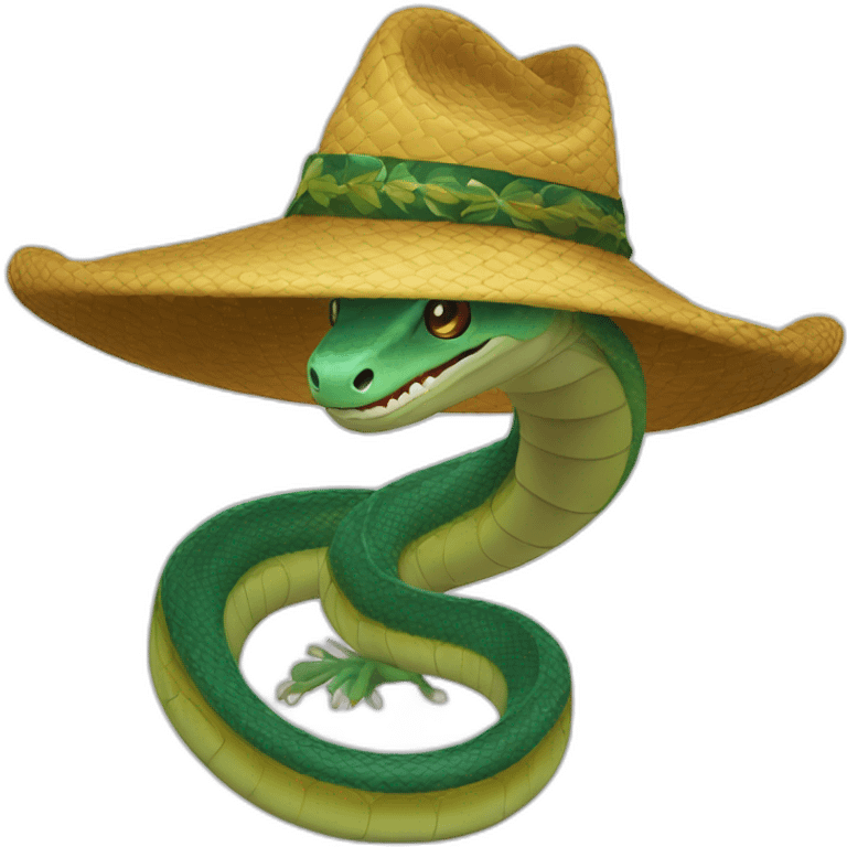 Serpiente con sombrero emoji