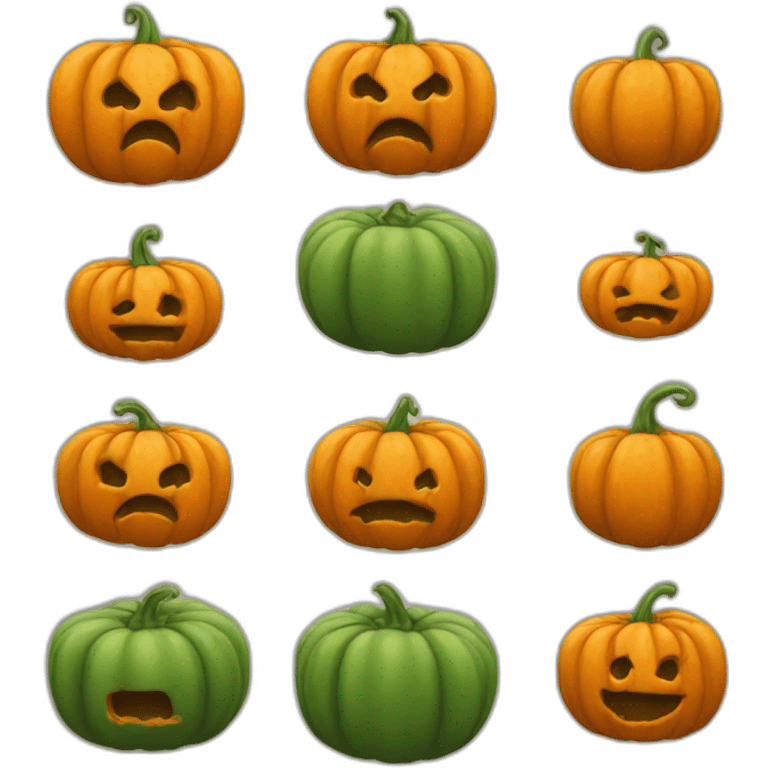 Une citrouille en colère emoji