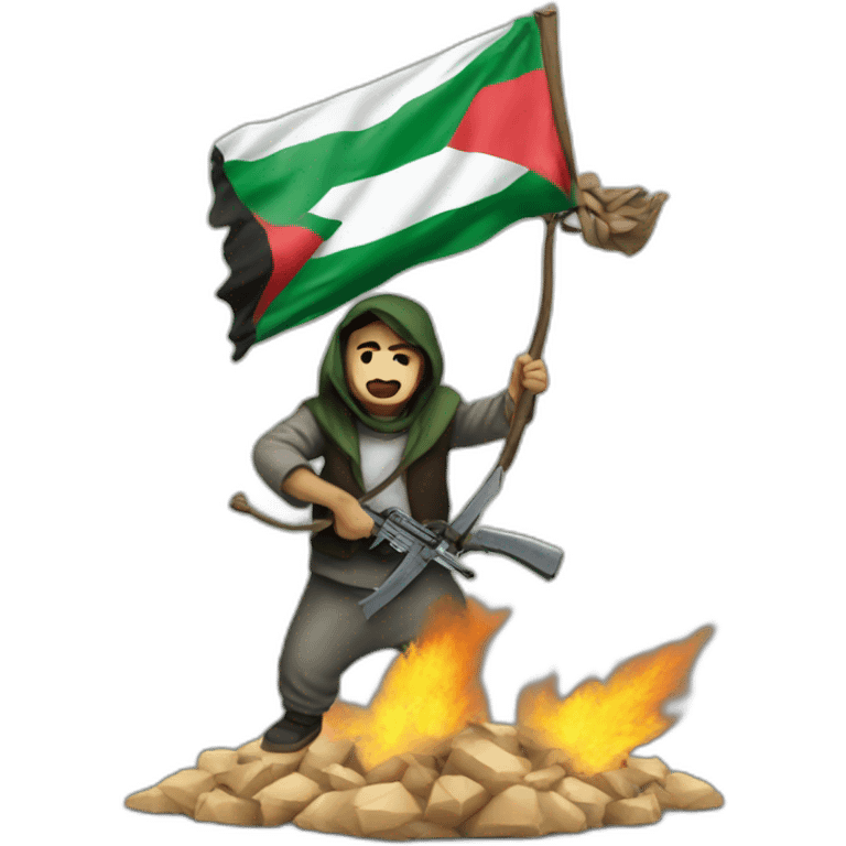 Palestinans destroying israel emoji