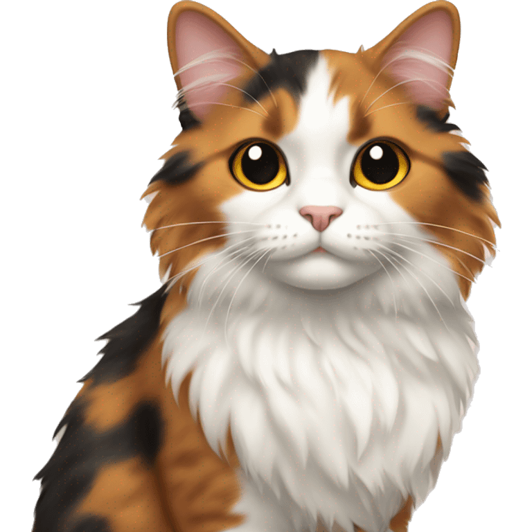 Calico cat fluffy  emoji