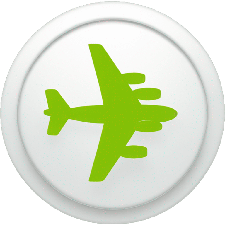 airBaltic styled green background, circle shaped. then a white pin in the middle emoji