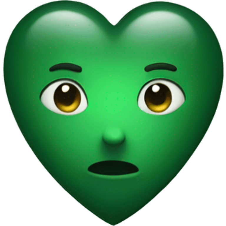 Dark Green heart emoji