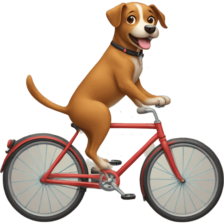 Dog riding a bike emoji